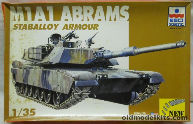 ESCI 1/35 M1A1 Abrams With Staballoy Armour, 5021 plastic model kit